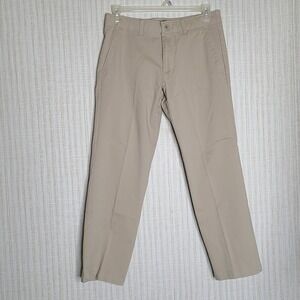 Haggar In Motion Mens Khaki Straight Fit Casual Pants Size 32x29